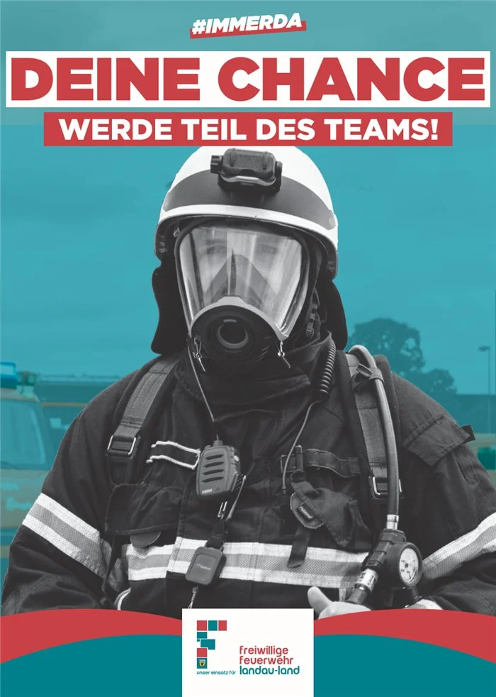 Recruiting-Flyer Feuerwehr Landau-Land